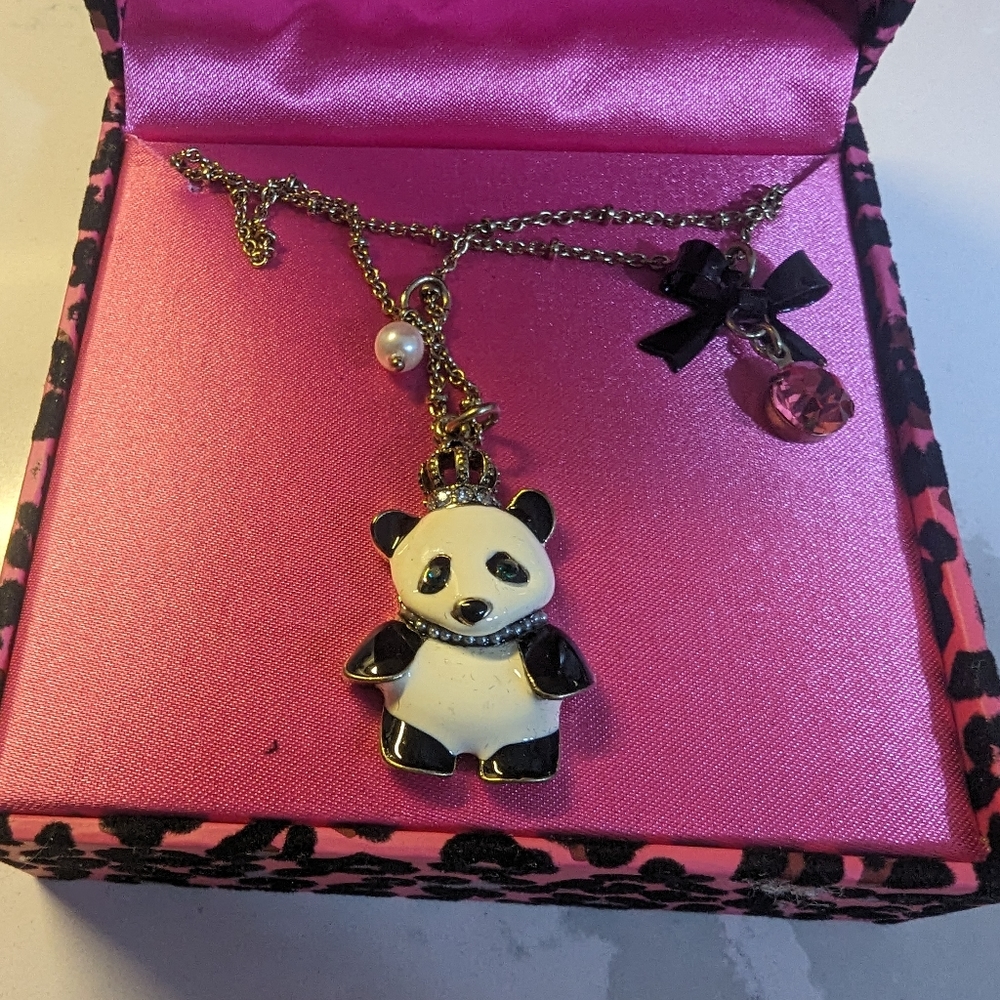 Betsy Johnson Panda Necklace
